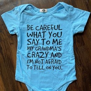 Grandma’s crazy short sleeve onesie